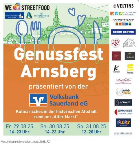 Genussfest Arnsberg (Plakat: Verkehrsverein Arnsberg e.V.)